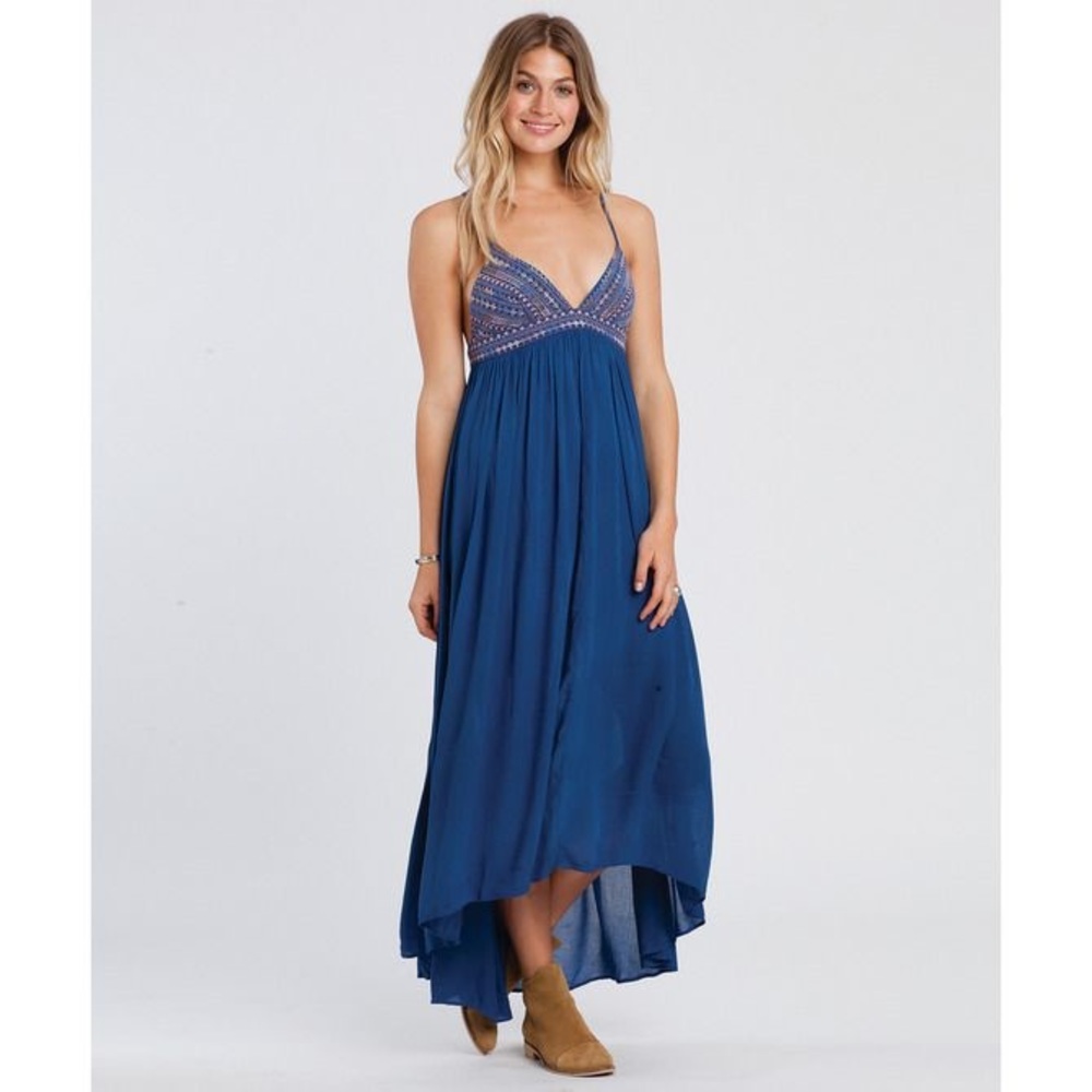 Billabong Embroidered Top Maxi Dress, size small